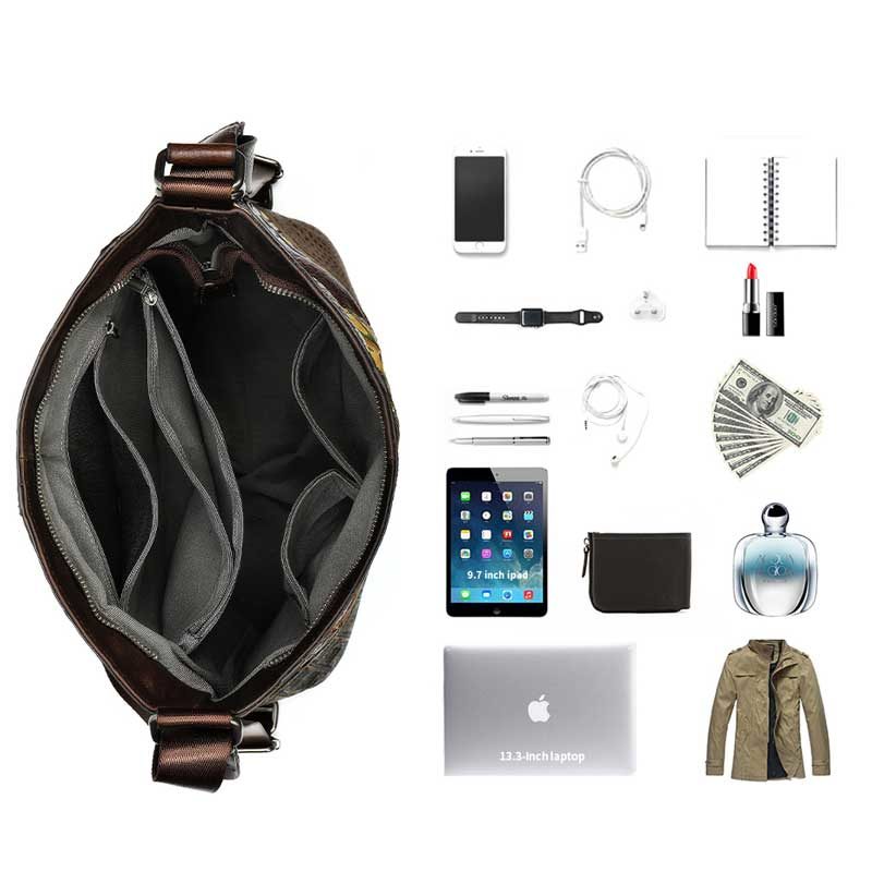 Sac à bandoulière en cuir véritable – Image 4