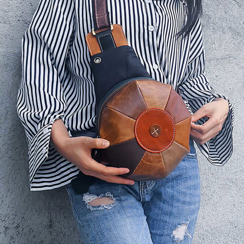 sacs6 Sac à bandoulière en cuir véritable – Image 2