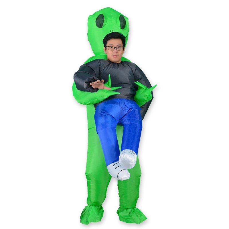 Costume gonflable extraterrestre vert enlèvement, déguisement – Image 1