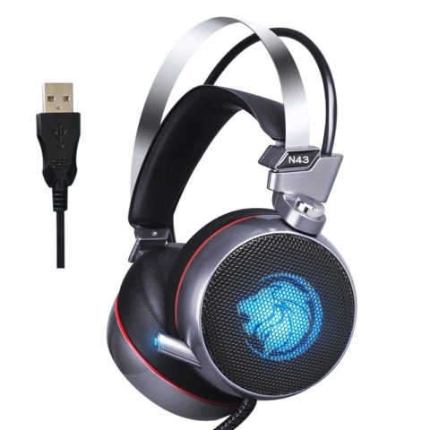 Casque de jeu avec microphone, ZOP N43, Surround 7.1 et LED – Image 5