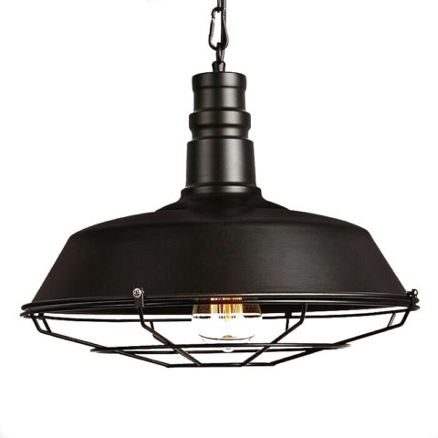Suspension de style industriel, en métal
