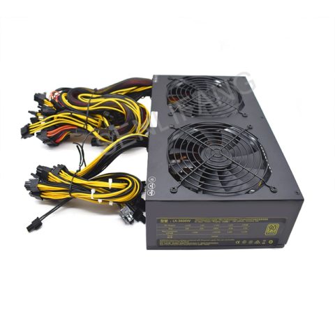 Alimentation ATX 3600W pour 12 GPU, minage ETH
