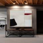 Toile de peinture murale abstraite faite à la main, grand format, art minimaliste