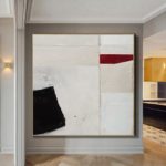 Toile de peinture murale abstraite faite à la main, grand format, art minimaliste – Image 2