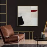 Toile de peinture murale abstraite faite à la main, grand format, art minimaliste – Image 3