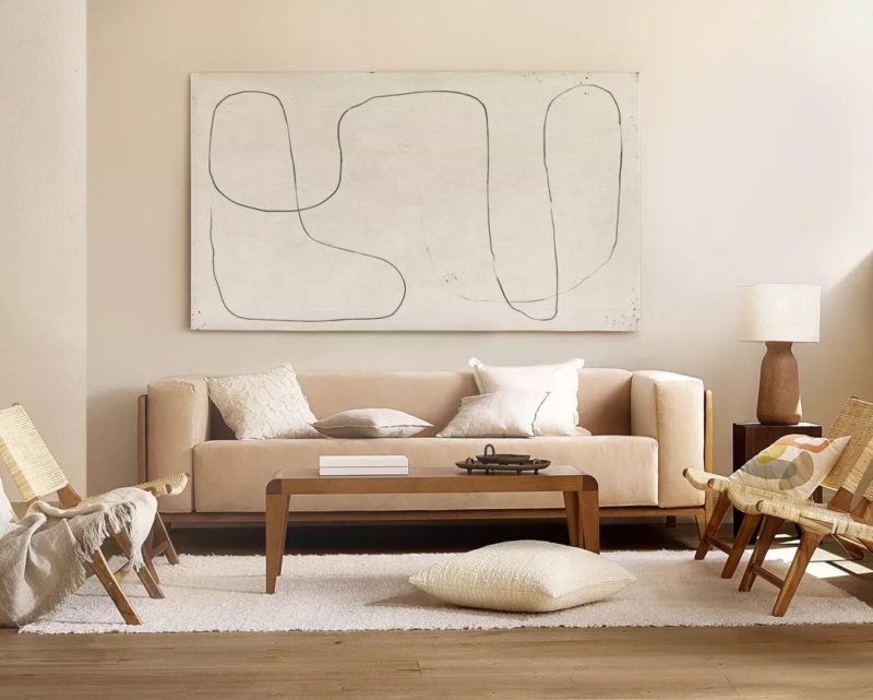 70402-0rg61u.jpg Peinture à l'huile abstraite sur toile faite à la main, peinture minimaliste, art moderne – Image 5