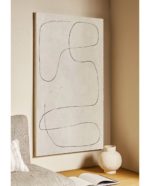 Peinture à l'huile abstraite sur toile faite à la main, peinture minimaliste, art moderne – Image 4