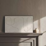 Peinture à l'huile abstraite sur toile faite à la main, peinture minimaliste, art moderne – Image 2