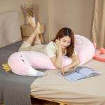 Peluche coussin Flamant Rose long et doux, 90 à 130 cm – Image 5