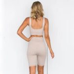 Ensemble de Yoga 2 pièces sans couture, ensemble de gymnastique côtelé – Image 2