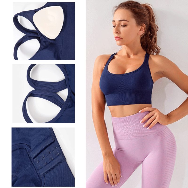 Brassière de sport sans couture à fort Impact, haut ajustable, Push-Up – Image 5