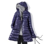 Doudoune en duvet de canard pour femme, manteau à capuche ultraléger, grande taille – Image 4