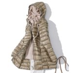 Doudoune en duvet de canard pour femme, manteau à capuche ultraléger, grande taille – Image 5