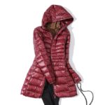 Doudoune en duvet de canard pour femme, manteau à capuche ultraléger, grande taille – Image 6