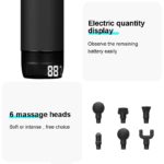 Pistolet de massage professionnel avec écran LCD, masseur musculaire profond, soulagement de la douleur, Relaxation du corps, du visage – Image 5