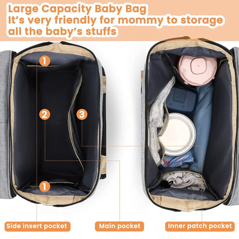 Sac à langer portable pour bébé en tissu imperméable – Image 4