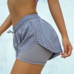 Short de sport 2 en 1, taille élastique, séchage rapide – Image 3