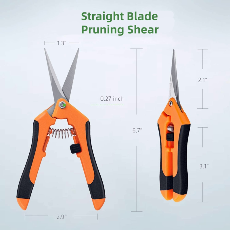Sécateur en acier inoxydable,  lames droites ou incurvées – Image 3