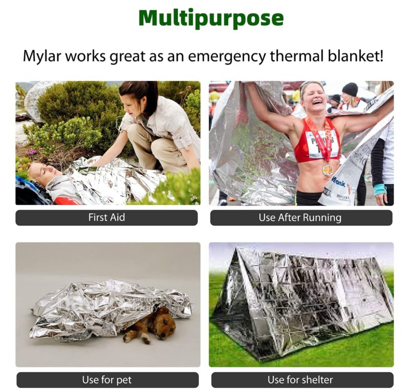 Lot de films de Mylar réfléchissants, 210 x 130 cm – Image 4