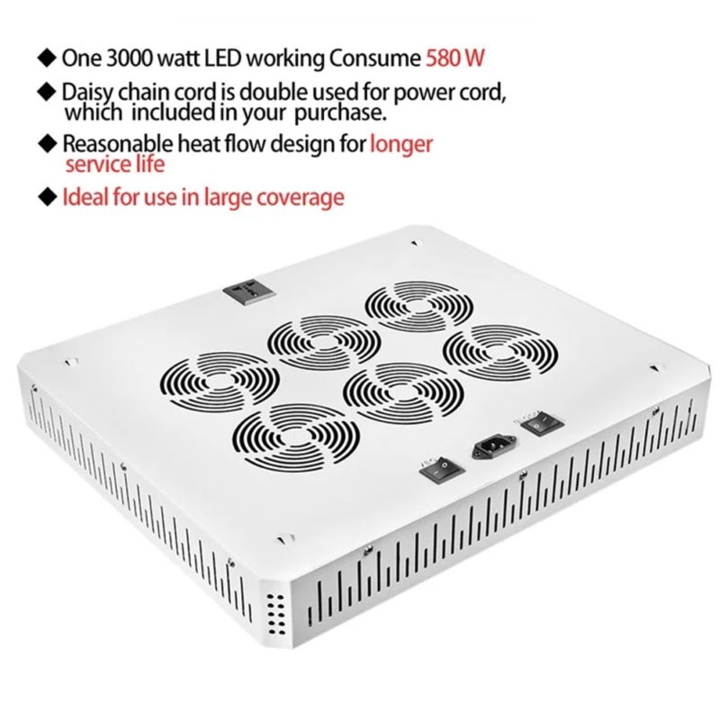 Lampe horticole de croissance LED COB, 1000/2000/3000W, spectre complet, éclairage pour culture d'intérieur – Image 3