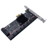 Carte PCIe 1X 6 Gbps SATA 3.0, 20 Ports avec 20 câbles, minage XCH Chia – Image 3