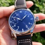 Montre mécanique pour homme, cadran bleu, 44 mm, verre de Saphir, mouvement manuel – Image 2