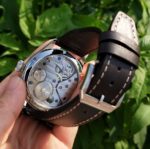 Montre mécanique pour homme, cadran bleu, 44 mm, verre de Saphir, mouvement manuel – Image 6