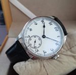 Montre mécanique pour homme, cadran blanc, 44 mm, verre de Saphir, mouvement manuel – Image 4