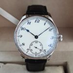 Montre mécanique pour homme, cadran blanc, 44 mm, verre de Saphir, mouvement manuel – Image 3