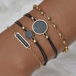 Montre analogique à quartz et bracelets pour femme, Set de 5 pièces – Image 3