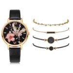 Montre analogique à quartz et bracelets pour femme, Set de 5 pièces – Image 6