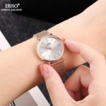 Ensemble 2 pièces, montre ultra fine et bracelet pour femme, en acier inoxydable, 30 mm – Image 4