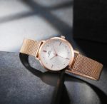 Ensemble 2 pièces, montre ultra fine et bracelet pour femme, en acier inoxydable, 30 mm – Image 5
