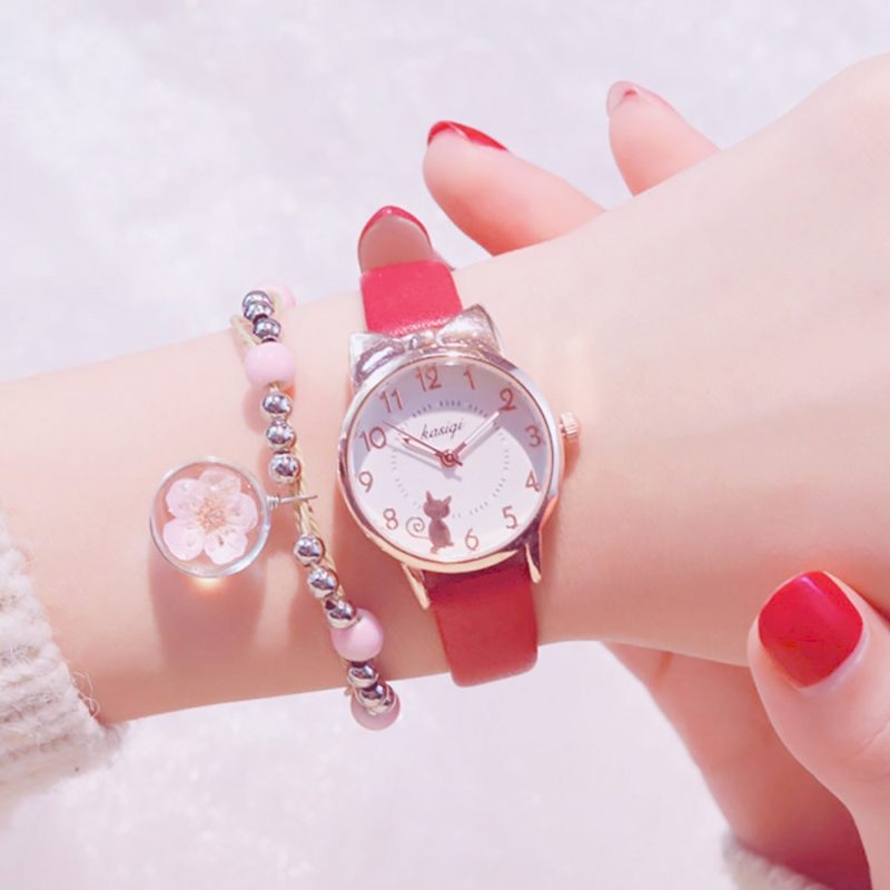 Ensemble 2 pièces, montre et bracelet pour enfant, Chat – Image 6