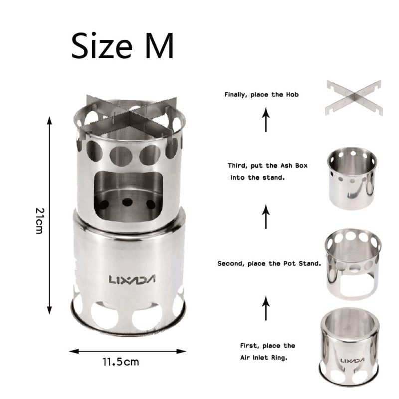 81284-srs2ne.jpg Poêle à bois portable en acier inoxydable, Camping – Image 3