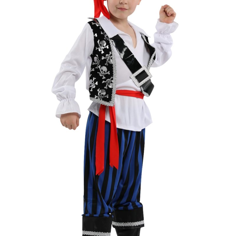 Costume de Pirate avec Chaussures, Chapeau et Ceinture pour Enfant – Image 5