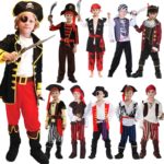 Costume de Pirate avec Chaussures, Chapeau et Ceinture pour Enfant