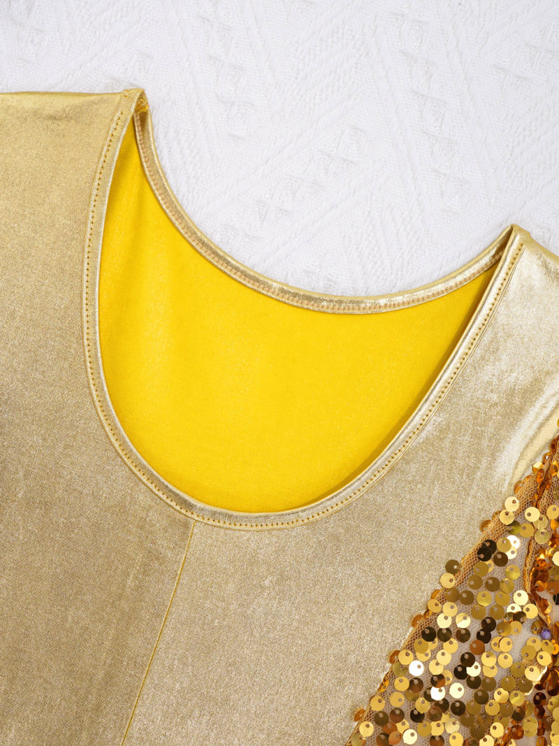 Combinaison de danse de Ballet pour enfant, paillettes brillantes – Image 3