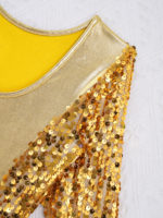 Combinaison de danse de Ballet pour enfant, paillettes brillantes – Image 4