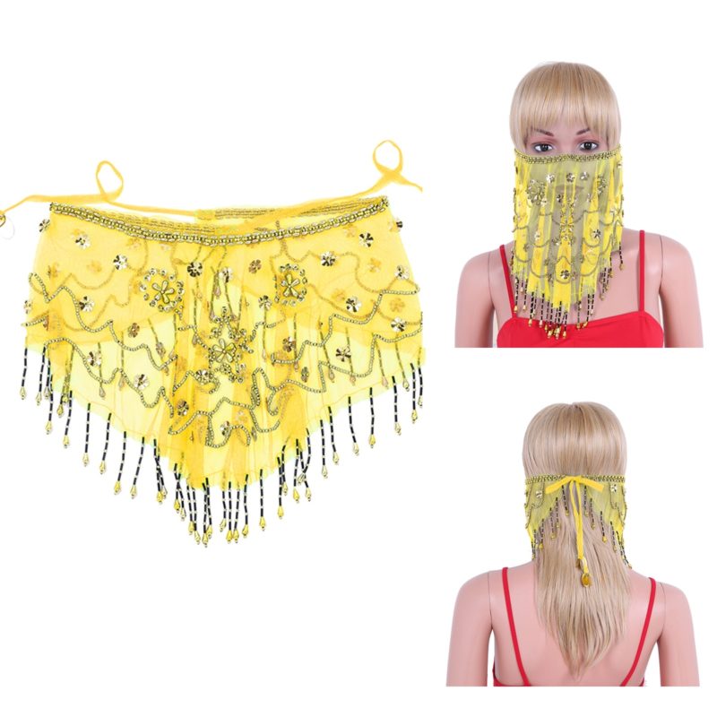 83204-a0p2ty.jpg Voile de visage oriental, maille transparente avec perles – Image 2