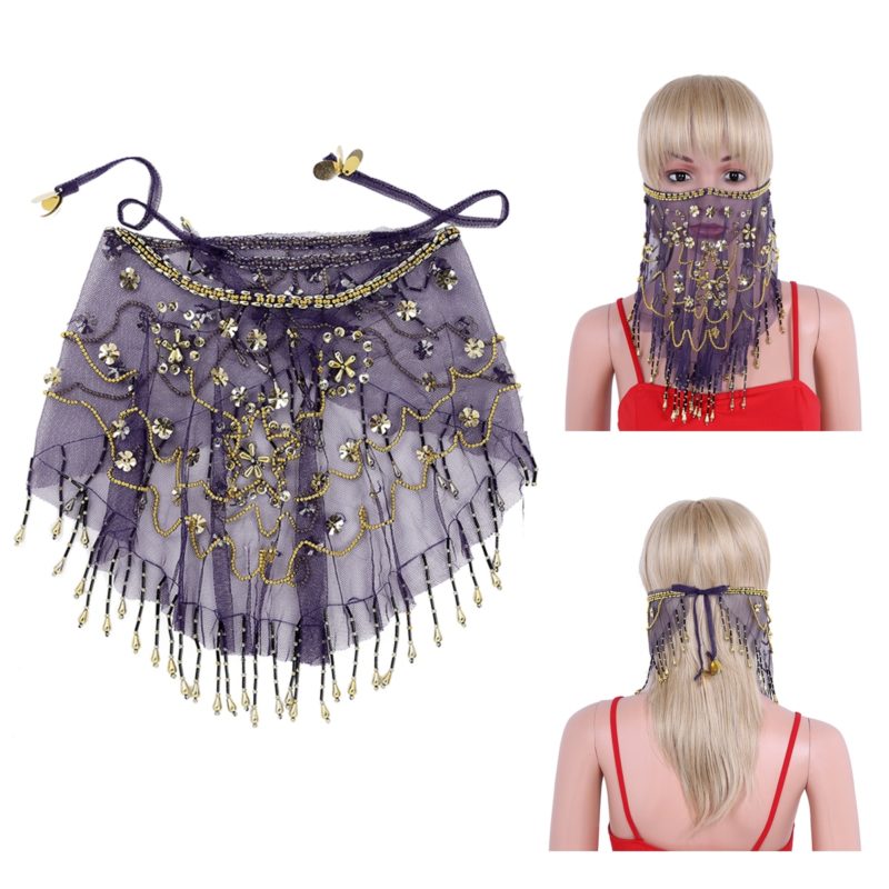 83204-csjcgf.jpg Voile de visage oriental, maille transparente avec perles – Image 5