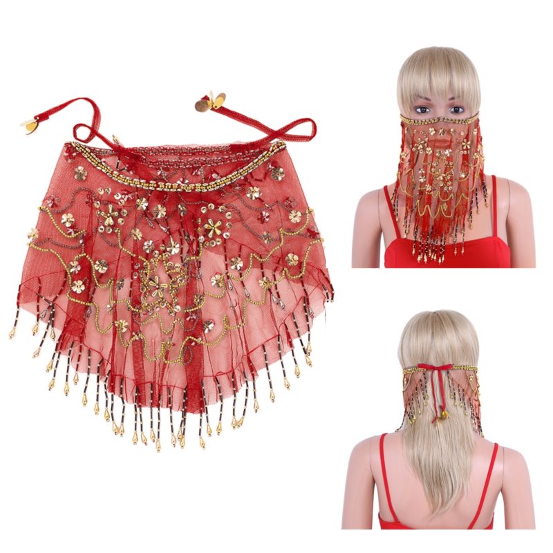 83204-pavg47.jpg Voile de visage oriental, maille transparente avec perles – Image 3