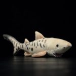 Peluche douce Requin tigre, animaux de mer réalistes, 52 cm