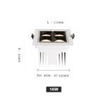 Spot LED encastrable pour plafond, lumière à intensité réglable, 16W – Image 6