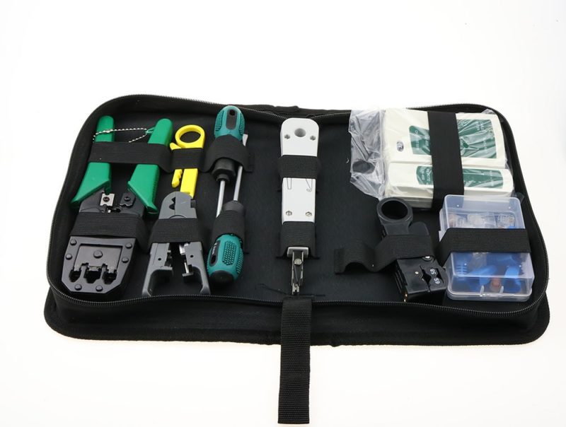 Kit d'outils d'entretien réseau 11 en 1, testeur de câble LAN, coupe-fil, tournevis, pince à sertir – Image 2
