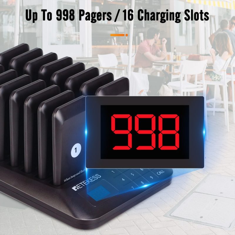 Système d’appel pour client TD157 avec clavier, Buzzers Coasters, 16 pièces – Image 2