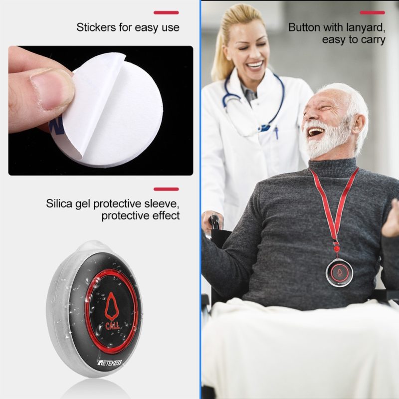 Système d'appel serveurs sans fil, 2 montres récepteurs TD108, 15 boutons TD019 – Image 6