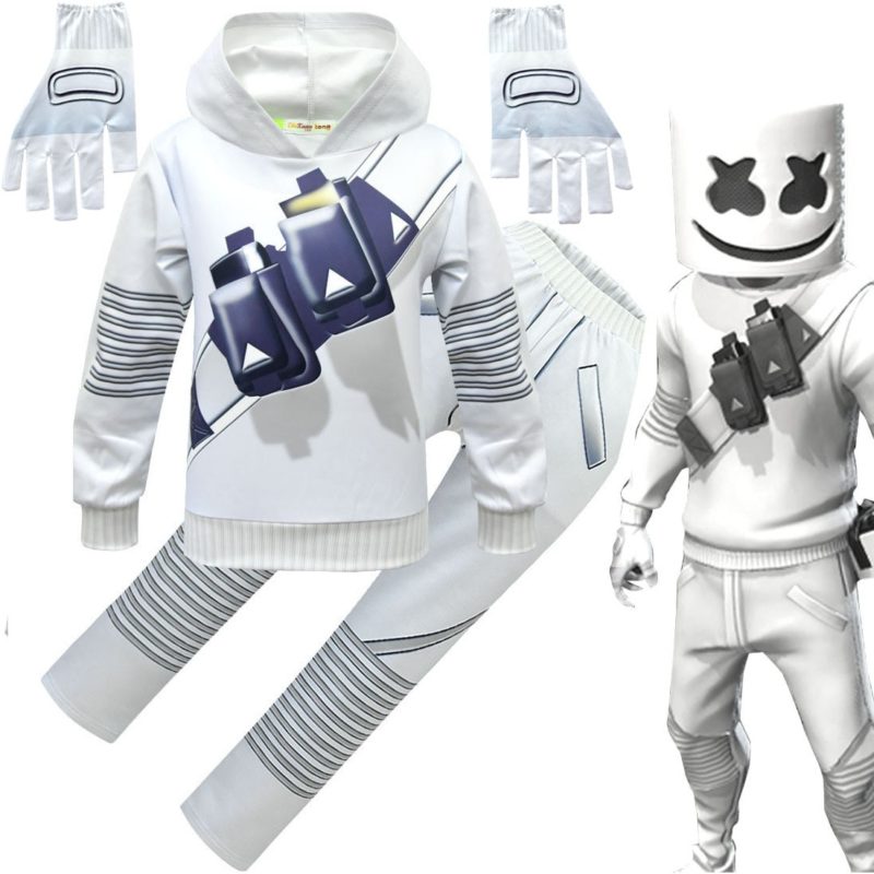 Costume DJ Marshmello pour enfant, 3 pièces – Image 1