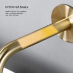 Robinet mitigeur mural, montage sur un trou, salle de bain, Or brossé – Image 5