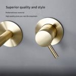 Robinet mitigeur mural, montage sur un trou, salle de bain, Or brossé – Image 3